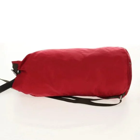 PRADA Shoulder Bag Nylon Red Silver - Picture 5 of 16